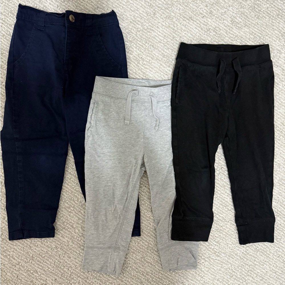 2T Navy, Gray, and Black Pants (Gap and Old Navy)